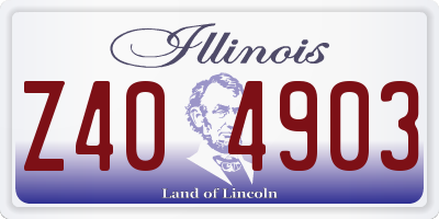 IL license plate Z404903