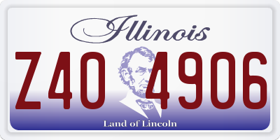 IL license plate Z404906