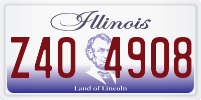 IL license plate Z404908