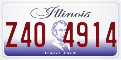 IL license plate Z404914