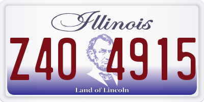 IL license plate Z404915