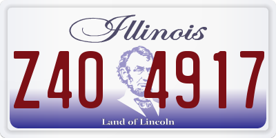 IL license plate Z404917
