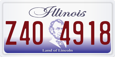IL license plate Z404918