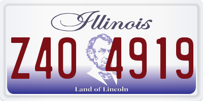 IL license plate Z404919