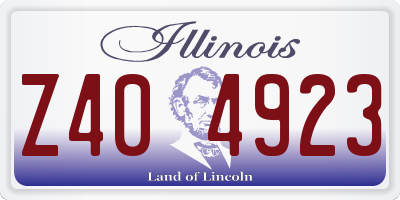 IL license plate Z404923