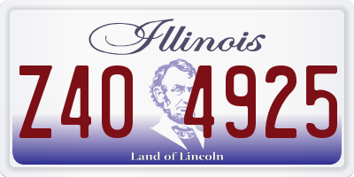 IL license plate Z404925