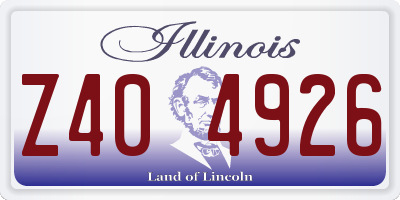 IL license plate Z404926