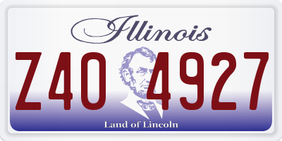 IL license plate Z404927