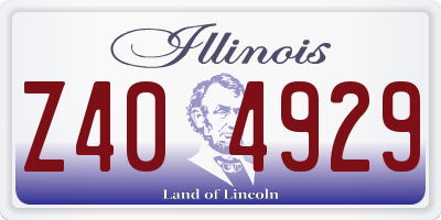 IL license plate Z404929