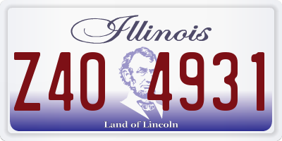 IL license plate Z404931
