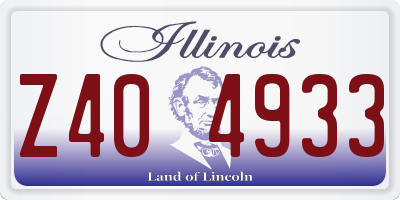 IL license plate Z404933