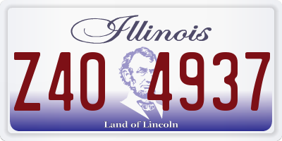 IL license plate Z404937