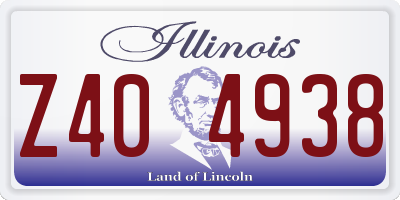 IL license plate Z404938