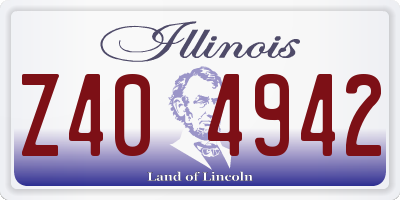 IL license plate Z404942
