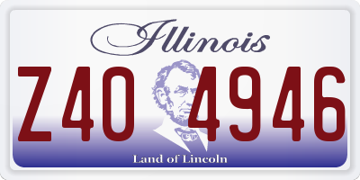 IL license plate Z404946