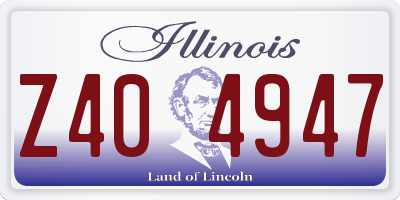 IL license plate Z404947