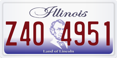 IL license plate Z404951