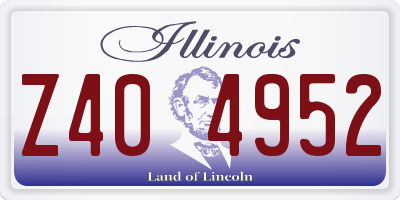 IL license plate Z404952