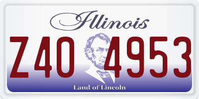 IL license plate Z404953