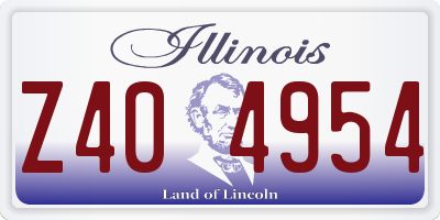 IL license plate Z404954