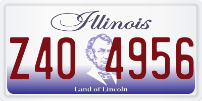 IL license plate Z404956