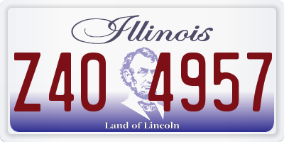 IL license plate Z404957