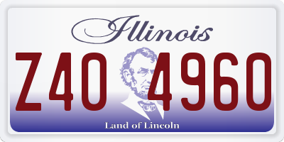 IL license plate Z404960