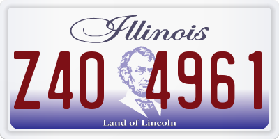 IL license plate Z404961