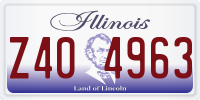 IL license plate Z404963