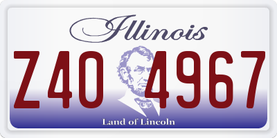 IL license plate Z404967