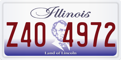 IL license plate Z404972