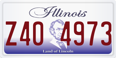IL license plate Z404973