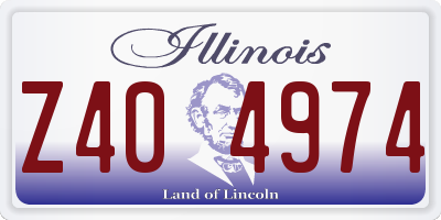 IL license plate Z404974