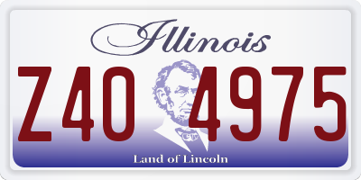 IL license plate Z404975