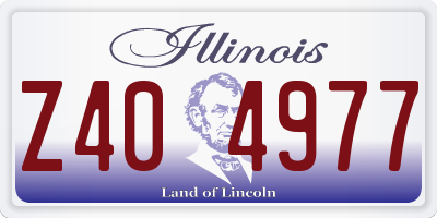 IL license plate Z404977