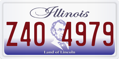 IL license plate Z404979