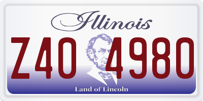 IL license plate Z404980