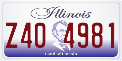IL license plate Z404981