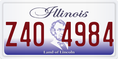 IL license plate Z404984
