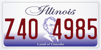 IL license plate Z404985