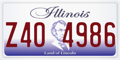 IL license plate Z404986