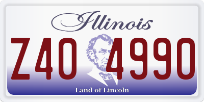 IL license plate Z404990