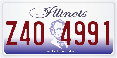 IL license plate Z404991