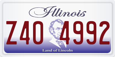 IL license plate Z404992