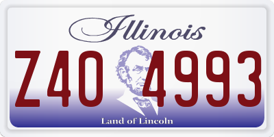 IL license plate Z404993