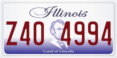 IL license plate Z404994