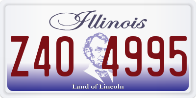 IL license plate Z404995