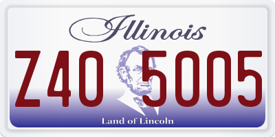IL license plate Z405005