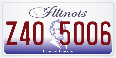 IL license plate Z405006