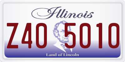 IL license plate Z405010